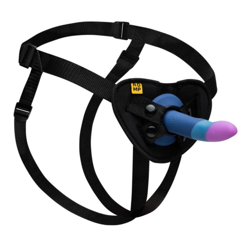 ROMP PICCOLO GODEMICHET SILICONE VENTOUSE TRICOLORE 14 CM - Aura Intime