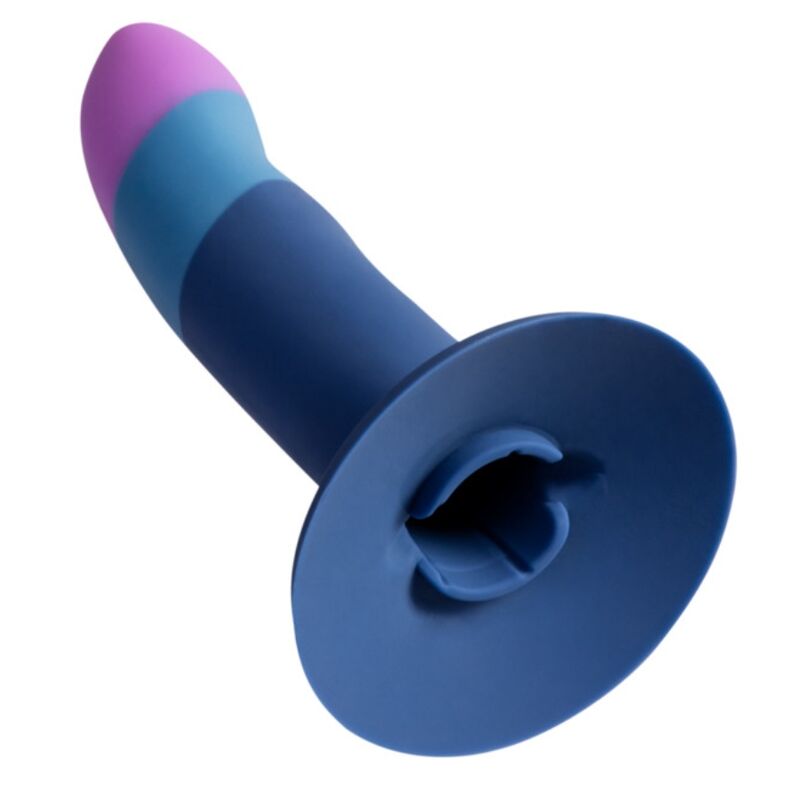 ROMP PICCOLO GODEMICHET SILICONE VENTOUSE TRICOLORE 14 CM — vue alternative