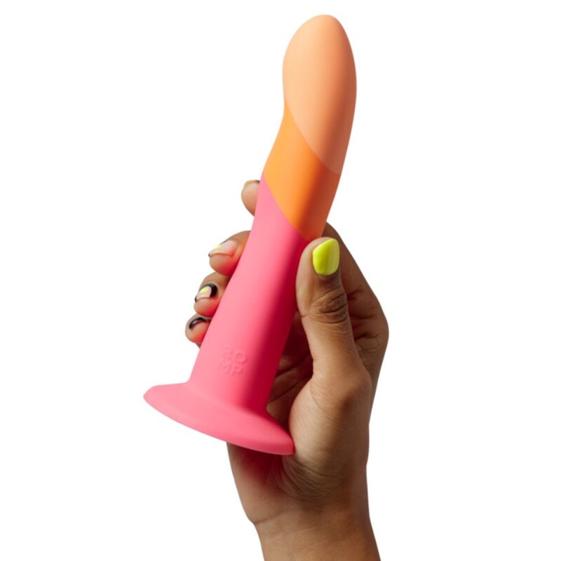 ROMP DIZI GODEMICHET SILICONE VENTOUSE TRICOLÉ 18 CM — vue détaillée
