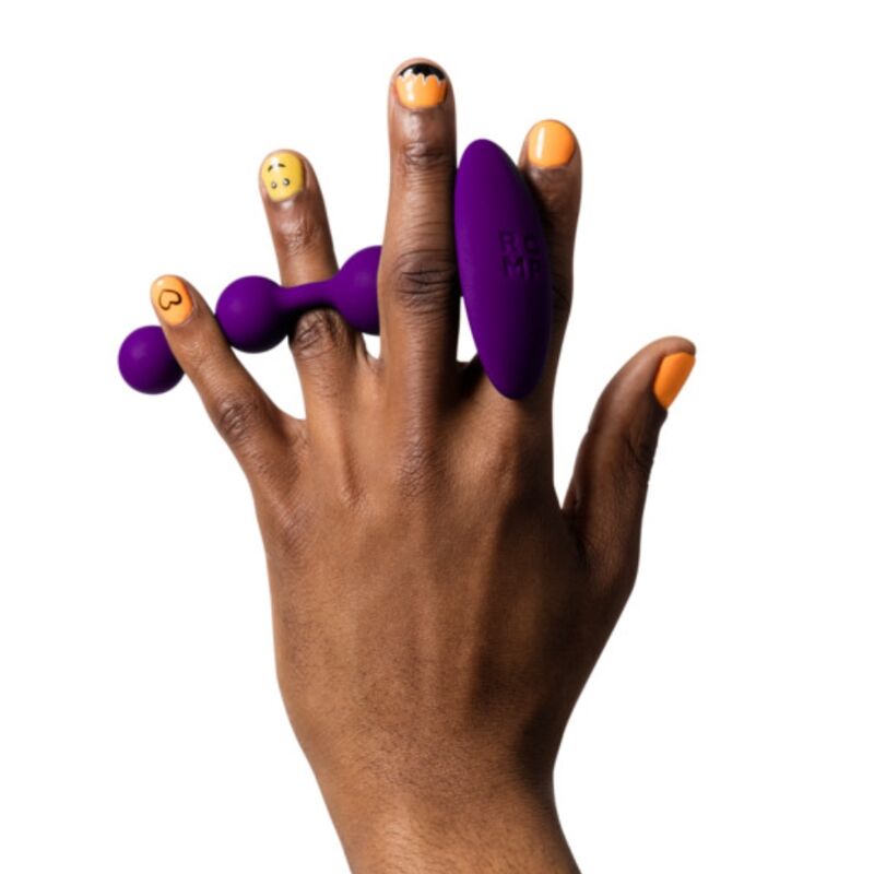 ROMP AMP PERLES ANALES SILICONE FLEXIBLE VIOLETTES 12,5 CM — vue détaillée