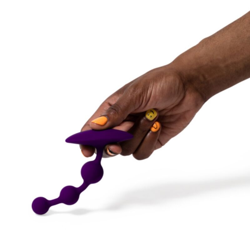 ROMP AMP PERLES ANALES SILICONE FLEXIBLE VIOLETTES 12,5 CM — accessoires inclus