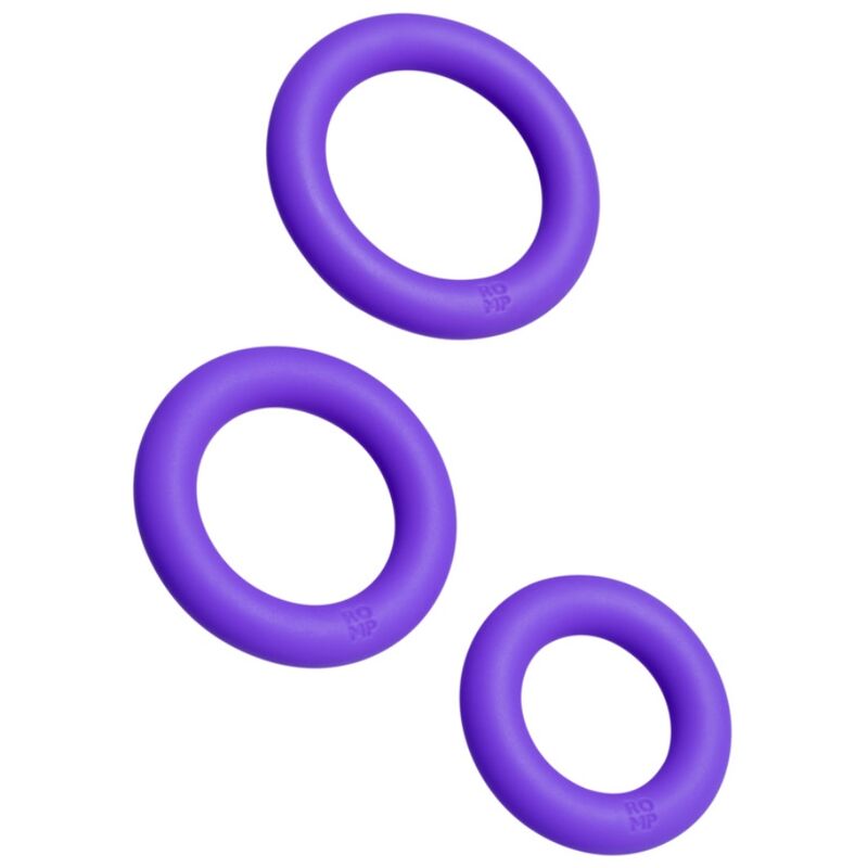 ROMP REMIX TRIO ENSEMBLE 3 ANNEAUX PÉNIS SILICONE VIOLETTES - Aura Intime