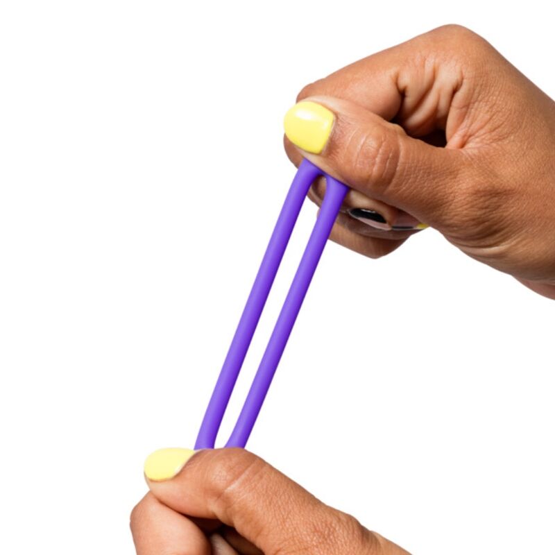 ROMP REMIX TRIO ENSEMBLE 3 ANNEAUX PÉNIS SILICONE VIOLETTES — vue détaillée