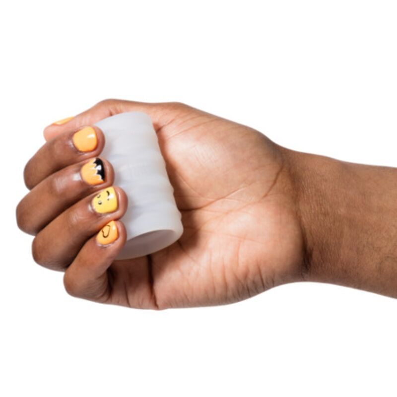 ROMP MOSH MASTURBATEUR MÂLE TRANSPARENT GAINE RÉVERSIBLE 6 CM — vue arrière