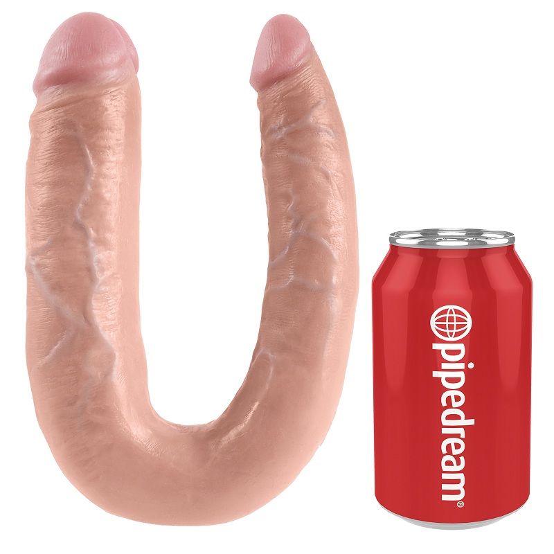 KING COCK GODE DOUBLE PÉNÉTRATION 17.8 CM NATUREL — vue arrière
