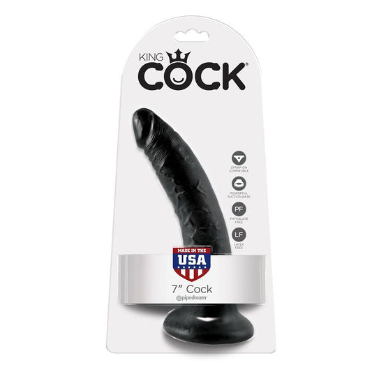 KING COCK 7 GODE NOIR 17.8 CM - Aura Intime