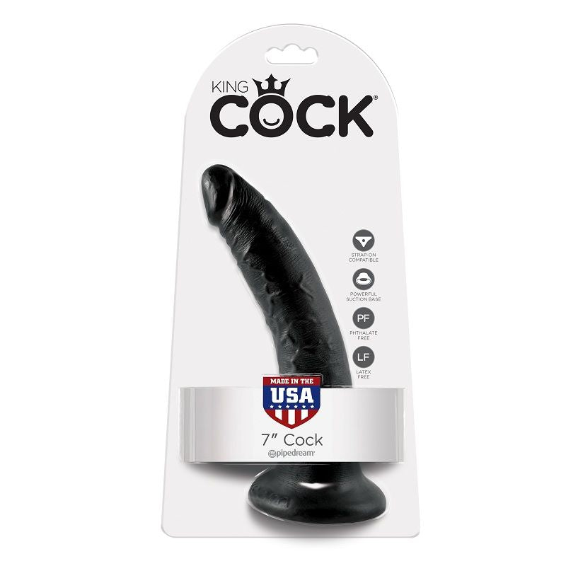 KING COCK 7 GODE NOIR 17.8 CM - Aura Intime