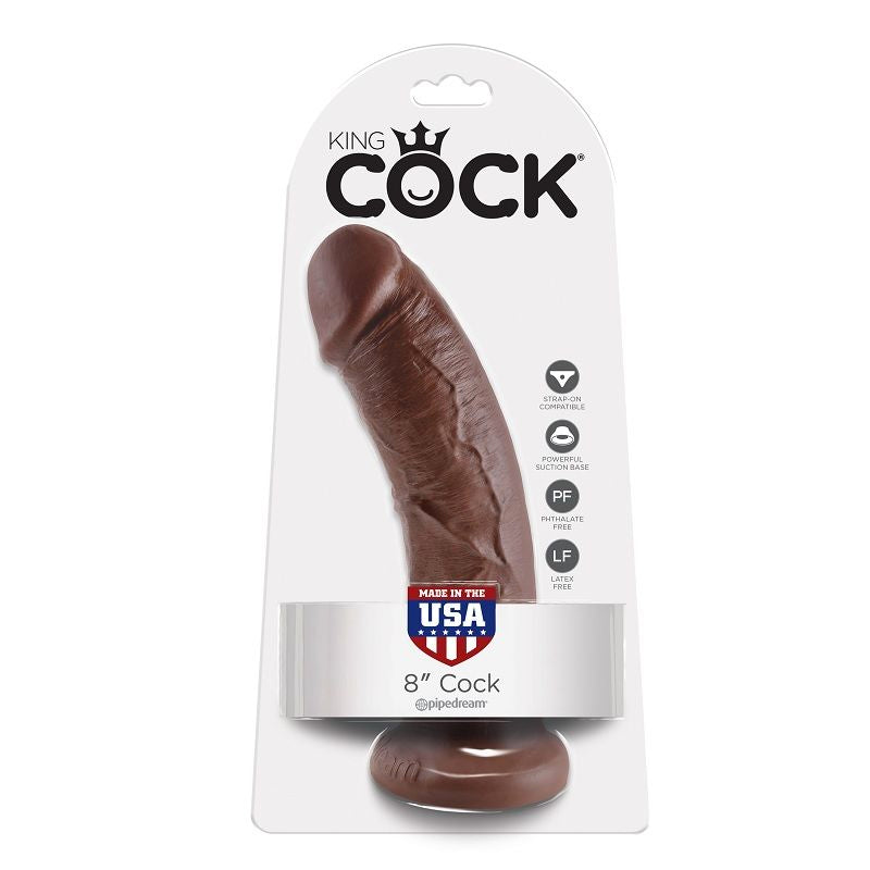 KING COCK 8 GODE MARRON 20.3 CM - Aura Intime