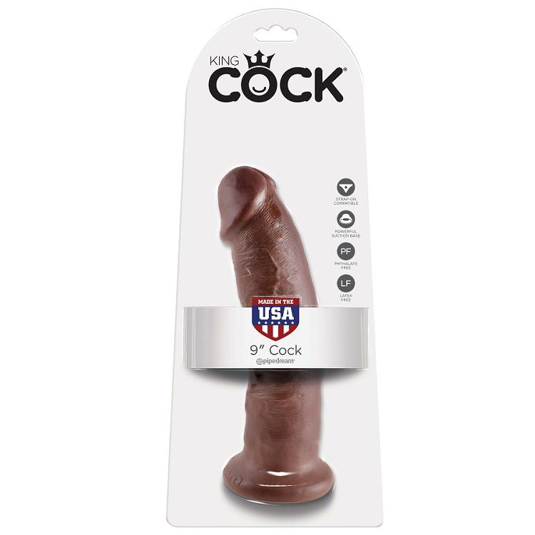 KING COCK 9 GODE MARRON 22.9 CM - Aura Intime