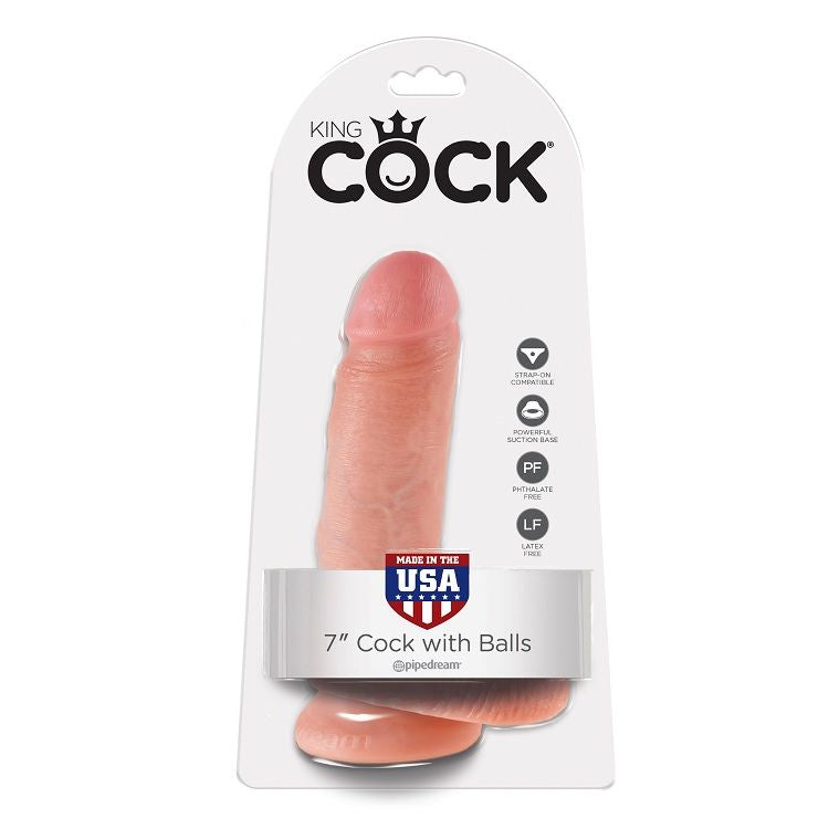KING COCK 7 CHAIR GODE BOULES 17.8 CM - Aura Intime