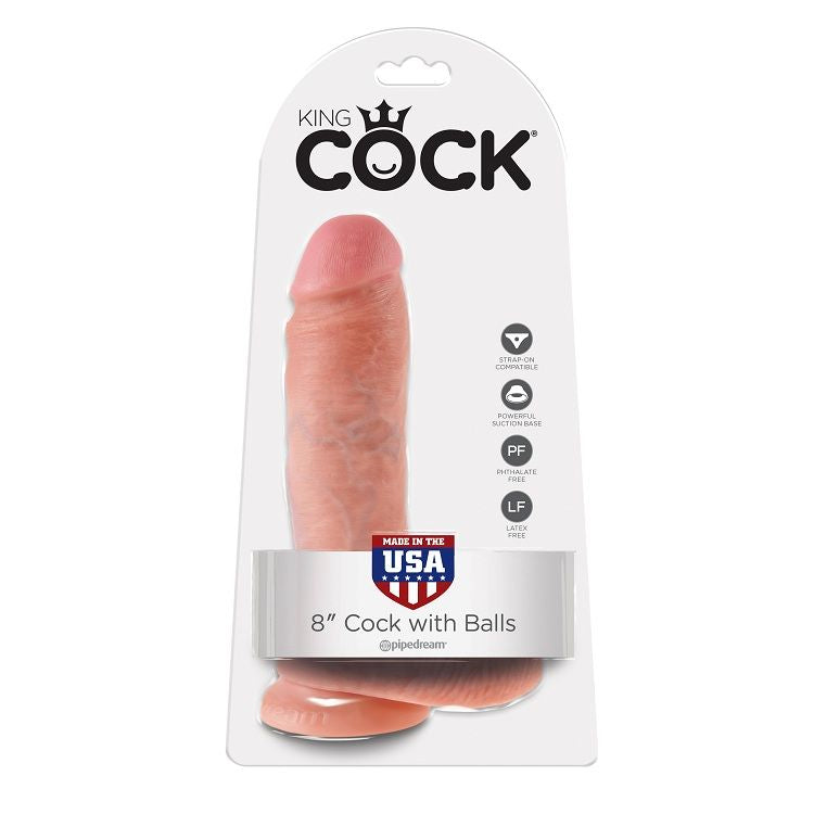 KING COCK 8 CHAIR GODE BOULES 20.3 CM - Aura Intime