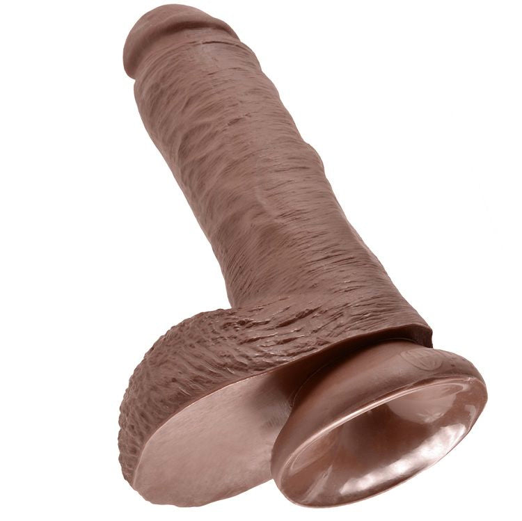 KING COCK 8" PENE REALÍSTICO MARRÓN 20.3 CM — accessoires inclus