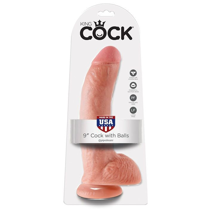 KING COCK 9 CHAIR GODE BOULES 22.9 CM - Aura Intime