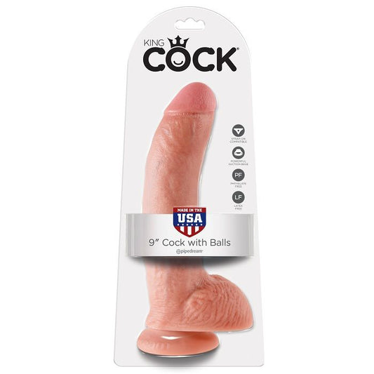 KING COCK 9 CHAIR GODE BOULES 22.9 CM - Aura Intime
