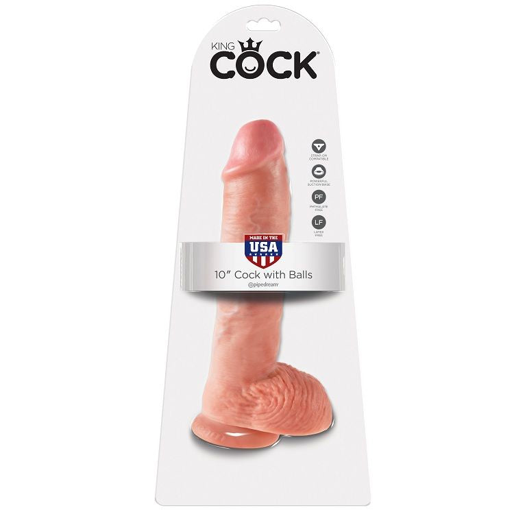 KING COCK 10 CHAIR GODE BOULES 26.5 CM - Aura Intime