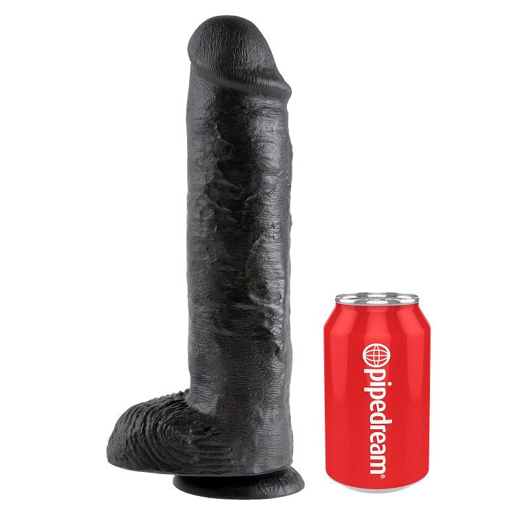 KING COCK 11 GODE NOIR BOULES 28 CM — vue arrière