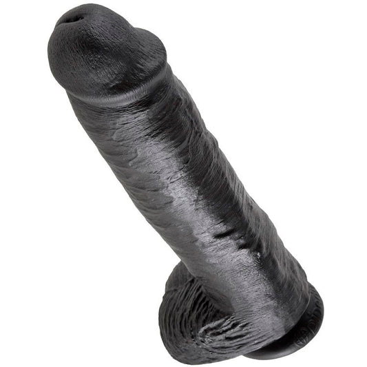 KING COCK 11 GODE NOIR BOULES 28 CM - Aura Intime