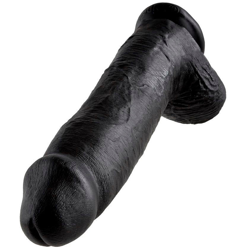 KING COCK 12 GODE NOIR BOULES 30.48 CM — vue détaillée