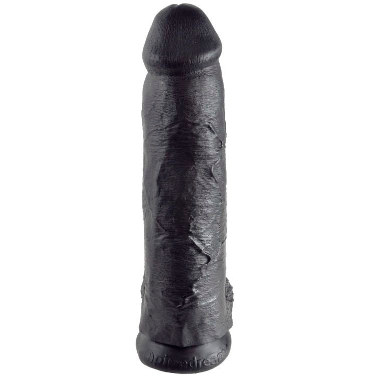 KING COCK 12 GODE NOIR BOULES 30.48 CM — accessoires inclus