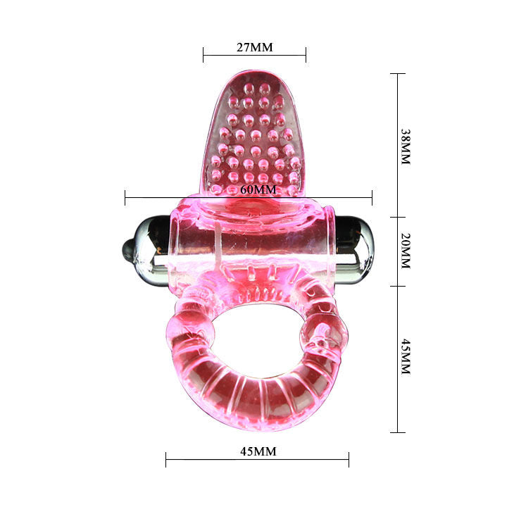 BAILE FOR HIM ANNEAU PÉNIS VIBRATEUR ROSE SWEET ABS 10 RYTHMES — vue arrière