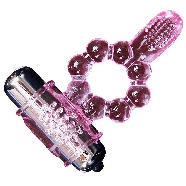 BAILE FOR HIM Anneau Silicone 10 Rythmes Langue Vibration Rose — accessoires inclus