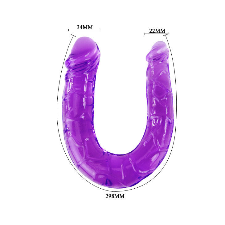 BAILE - Double Gode En Gelée Flexible Lilas