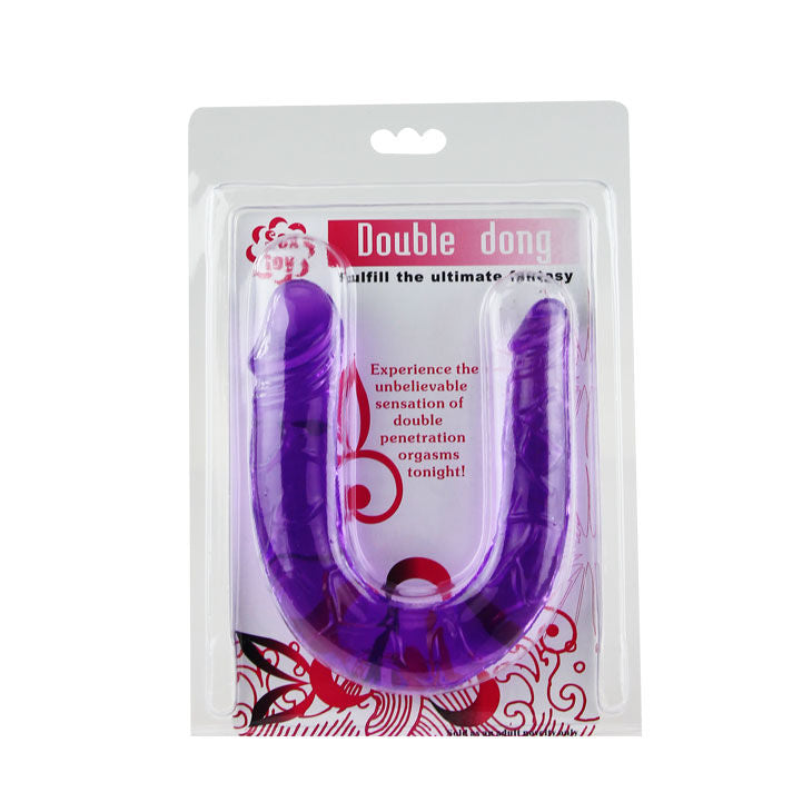 BAILE ANAL DOUBLE GODE GELÉE FLEXIBLE LILAS — accessoires inclus