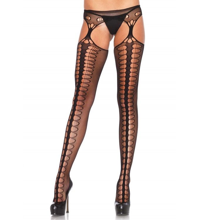 LEG AVENUE HOSIERY Collant Jarratière Exclusive Noir - Aura Intime