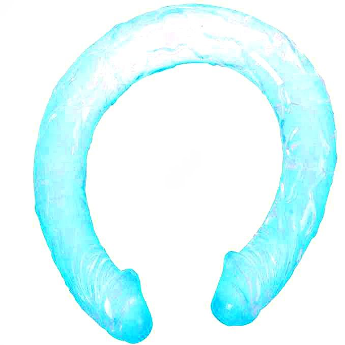 BAILE ANAL DOUBLE DONG BLEU 44.5 CM — vue détaillée