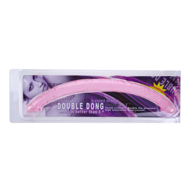 BAILE ANAL DOUBLE DONG LILAS 44.5 CM — accessoires inclus