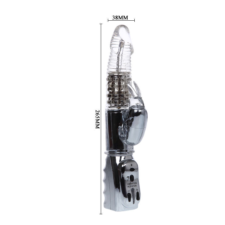 BAILE ROTATIONS Rotateur Transparent Missile Amour 26.5 Cm — accessoires inclus