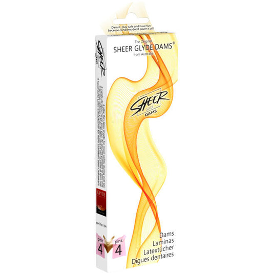 SHEER GLYDE Dams Laminas Latex Sexe Oral Fraise - Aura Intime