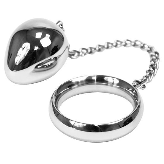 METAL HARD Anneau Pénien 40Mm + Chaîne Bille Métallique — vue détaillée