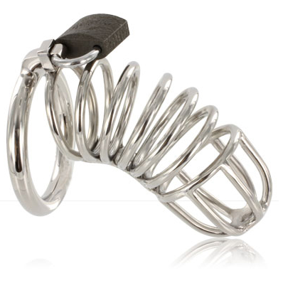 METAL HARD Dispositif Chasteté Anneau Cage - Aura Intime