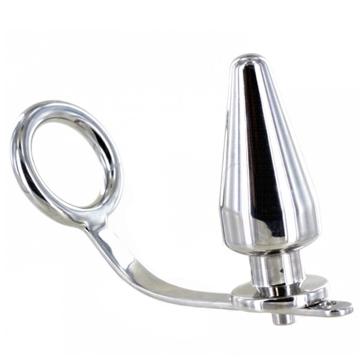 METAL HARD Anneau Acier Plug Anal 80 X 55 Mm - Aura Intime