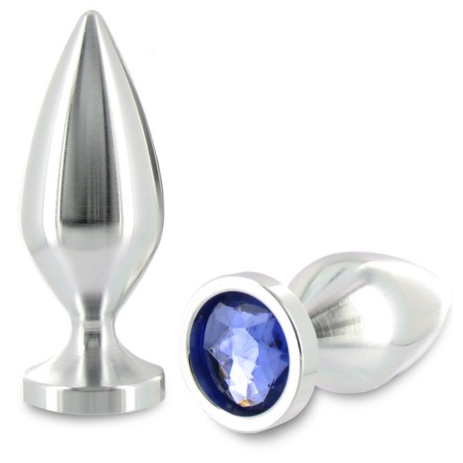 METAL HARD Plug Anal Aliminum Couleur Cristal Grand 10,16Cm - Aura Intime
