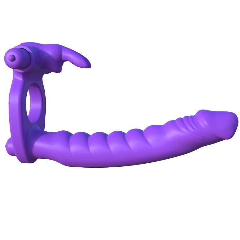 FANTASY C-RINGZ SILICONE DOUBLE VIBRATOR RABBIT - Aura Intime