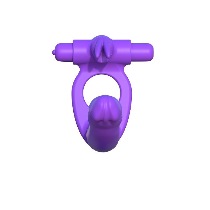 FANTASY C-RINGZ SILICONE DOUBLE VIBRATOR RABBIT — vue alternative