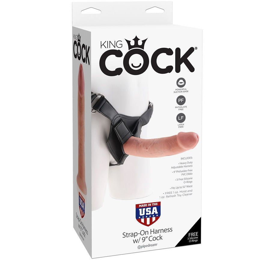 KING COCK HARNAIS PÉNIS NATUREL RÉALISTE 22,9 CM — vue arrière