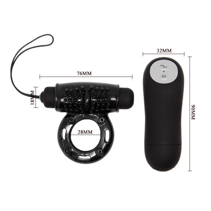 BAILE FOR HIM Anneau Télécommande Noir 20V — vue arrière