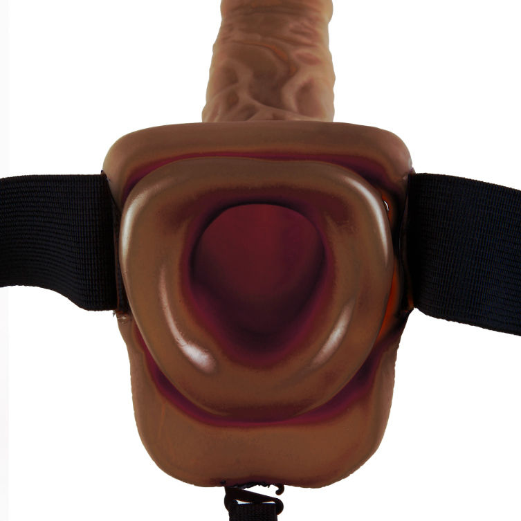 FETISH FANTASY SERIES - Sangle Creuse 9 Avec Boules 22.9Cm Marron