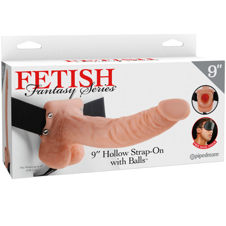 FETISH FANTASY SERIES - Sangle Creuse 9 Avec Boules 22,9 Cm Chair