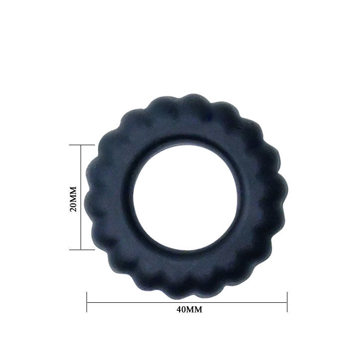 BAILE FOR HIM COCKRING TITAN NOIR 2 CM — vue arrière