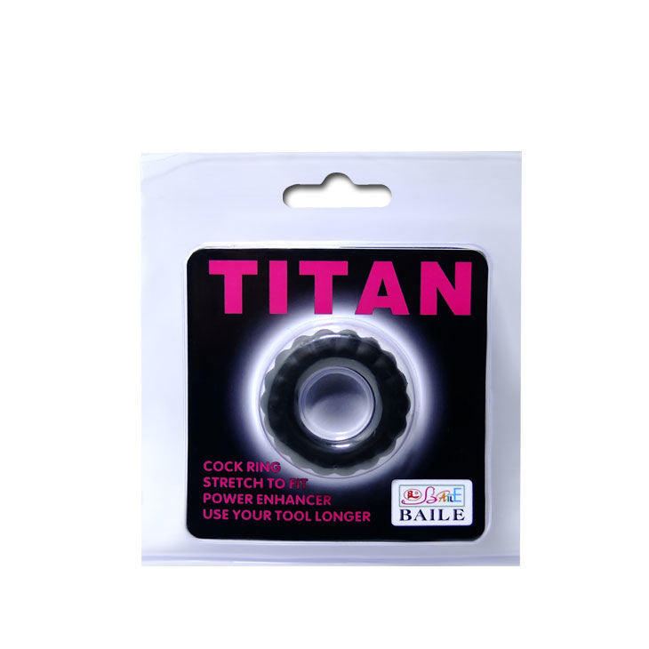 BAILE FOR HIM COCKRING TITAN NOIR 2 CM — accessoires inclus