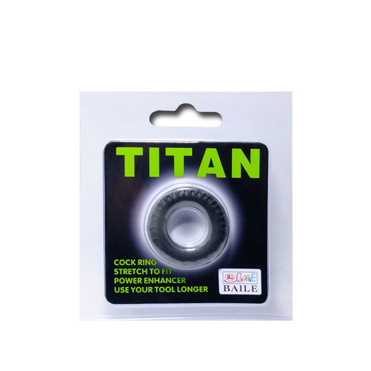 BAILE - Titan Black Green Cockring 2 Cm
