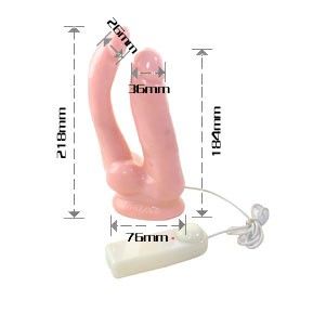 BAILE VIBRATORS PÉNIS RÉALISTE DOUBLE PÉNÉTRATION — vue détaillée