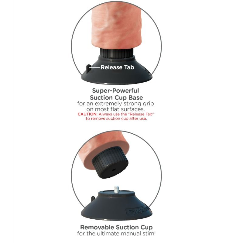 KING COCK GODE VIBRATEUR 23 CM NATUREL — vue arrière