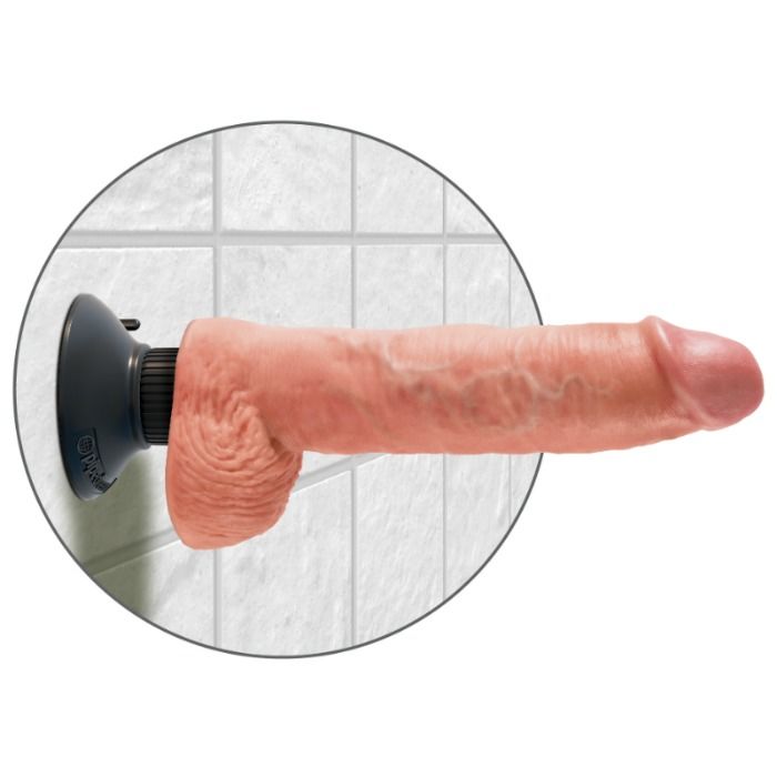 KING COCK GODE VIBRANT TESTICULES 25.5 CM COULEUR NATURELLE — vue arrière