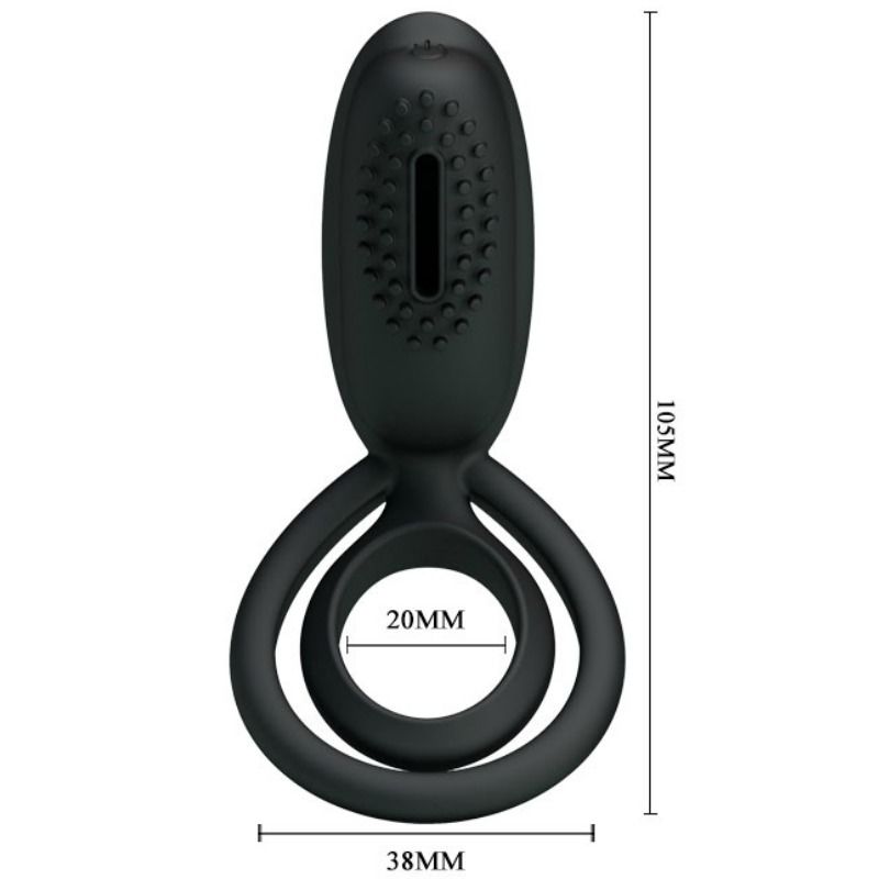 PRETTY LOVE MALE ESTHER ANNEAU VIBRANT STIMULATEUR — accessoires inclus