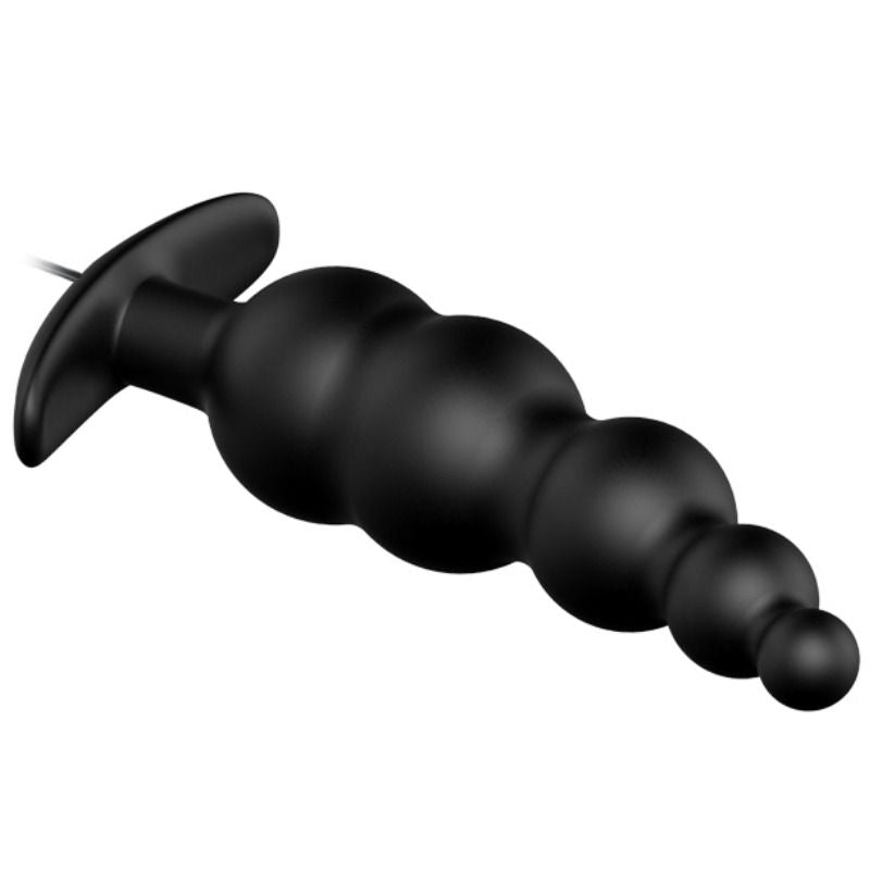 PRETTY LOVE BOTTOM Plug Anal Silicone Extra Stimulation 12 Modes Vibration Noir — vue arrière